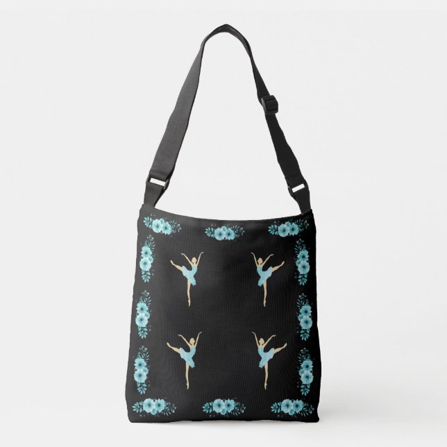 Turquoise Ballerina Crossbody Bag (Front)