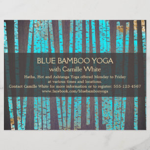 Turquoise Bamboo Yoga Nature Health Spa Wood Flyer