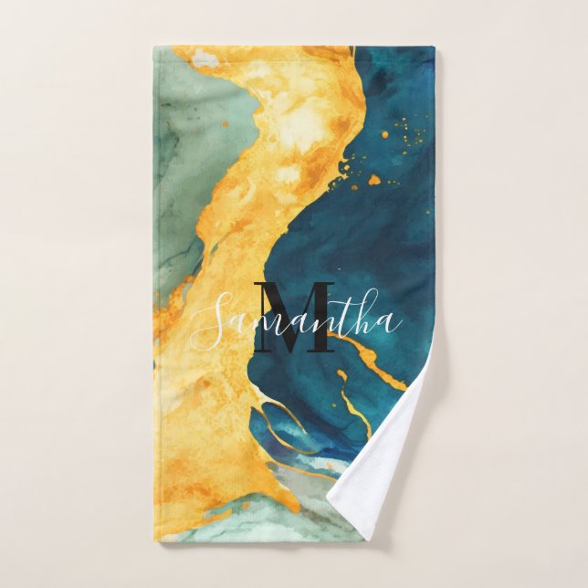 Turquoise Bath Towel Set (Hand Towel)