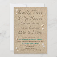 Turquoise Beach Sandy Toes Salty Kisses Wedding