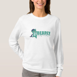 Turquoise Bear Bearly Awake Cute Bear Teddy Bear T-Shirt