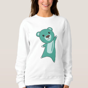 Turquoise Bear Colourful Bears Cute Animals Teddy Sweatshirt