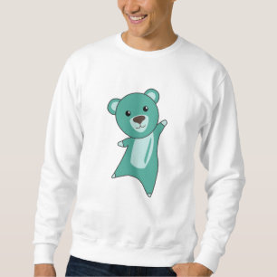 Turquoise Bear Colourful Bears Cute Animals Teddy Sweatshirt