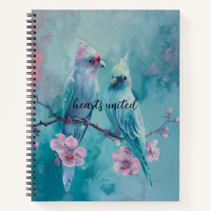 Turquoise Birds Spiral Notebook