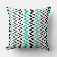 Turquoise, black and white 