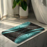 Turquoise & Black Floral Damasks