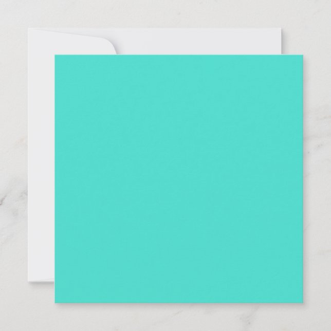Turquoise Blank Invitation (Front)