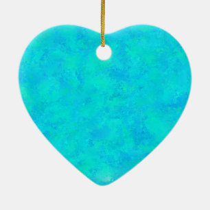 Turquoise Blue Abstract Pattern Ceramic Tree Decoration