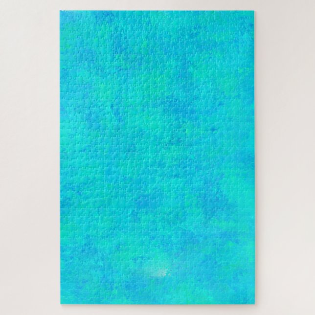 Turquoise Blue Abstract Pattern Jigsaw Puzzle (Vertical)