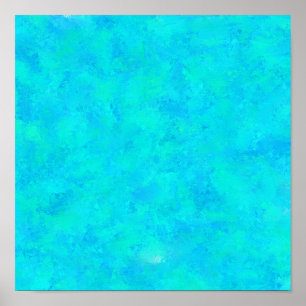Turquoise Blue Abstract Pattern Poster