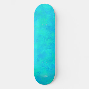 Turquoise Blue Abstract Pattern Skateboard
