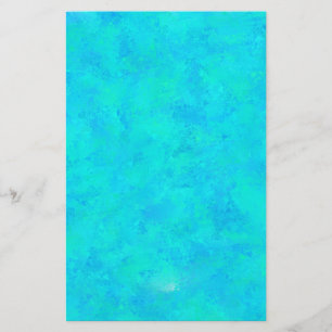 Turquoise Blue Abstract Pattern Stationery