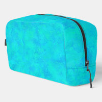 Turquoise Blue Abstract Pattern Toiletry Bag