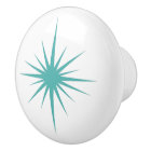 Turquoise Blue Atomic Starburst Mid Century Style