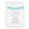 Turquoise Blue Banner Engagement Invitations
