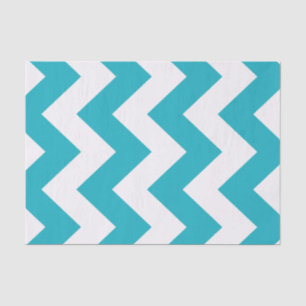 Turquoise Blue Bold Mod Chevron Tissue Paper