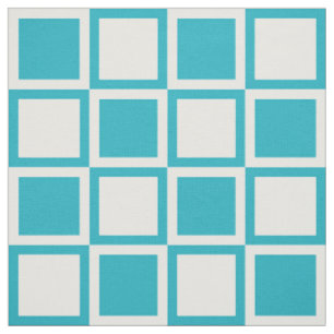 Turquoise Blue Bold Mod Squares ~ large scale Fabric