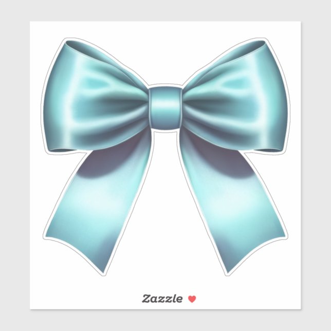 Turquoise Blue Bow Elegant Bridal Shower Wedding (Sheet)