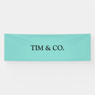 Turquoise Blue Custom Customisable Blank Banner
