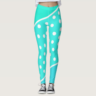 Turquoise blue dotted Leggings