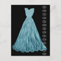 Turquoise Blue Dress with Lace Accent Postcard