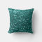 Turquoise Blue Faux Glitter Print Aqua Teal