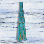 Turquoise blue Gold Foil Marble Stone Rock Tie<br><div class="desc">This design was created through digital art. It may be personalised by clicking the customise button and changing the colour, adding a name, initials or your favourite words. Contact me at colorflowcreations@gmail.com if you with to have this design on another product. Purchase my original abstract acrylic painting for sale at...</div>