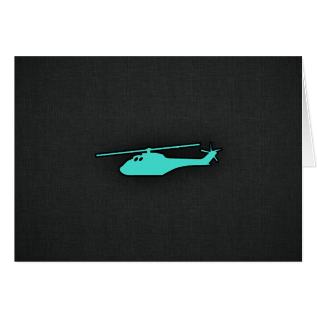 Turquoise; Blue Green Helicopter (Front Horizontal)