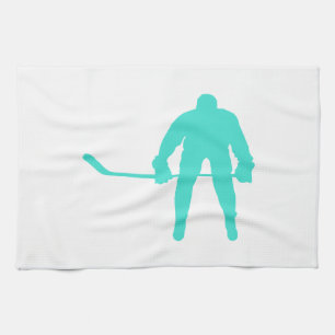 Turquoise; Blue Green Hockey Tea Towel