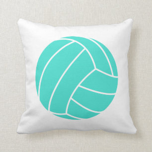 Turquoise; Blue Green Volleyball Cushion