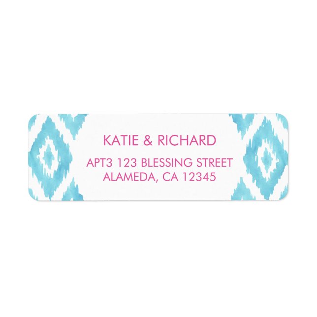 Turquoise Blue Ikat (Front)