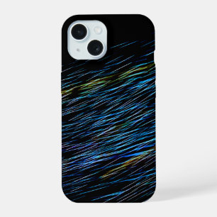Turquoise Blue Light Painting 1 iPhone 15 Case