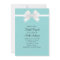 Turquoise Blue Minimal White Bow Bridal Shower