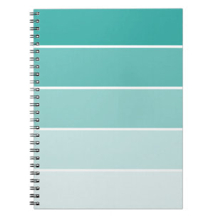 Turquoise Blue Paint Chip Spiral Notebook