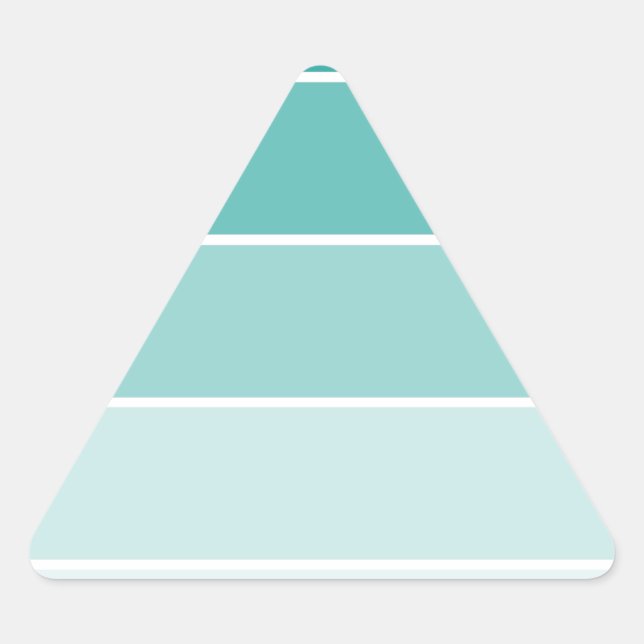 Turquoise Blue Paint Chip Triangle Sticker (Front)