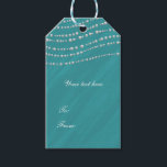 Turquoise Blue & Pearls Elegant Bridal Shower Gift Tags<br><div class="desc">Turquoise Blue & Pearls Elegant Bridal Shower Gift Tags. Customise however you want.</div>
