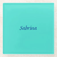 Turquoise Blue Professional Modern Elegant Name