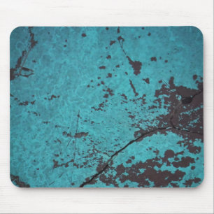 Turquoise Blue Rusted Mouse Pad