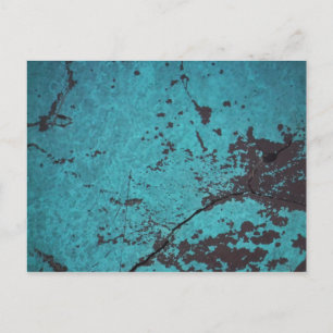 Turquoise Blue Rusted Postcard