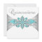 Turquoise Blue Silver Quinceanera Invitations