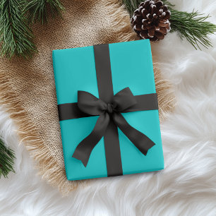 Turquoise Blue Solid Colour   Classic   Elegant Wrapping Paper