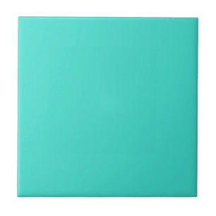 Turquoise Blue Solid Colour Tile