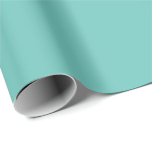 Turquoise Blue Solid Wrapping Paper