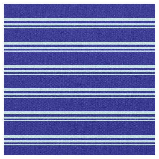 Turquoise & Blue Stripes/Lines Pattern Fabric (Close Up)