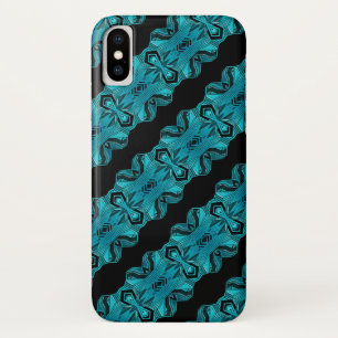 Turquoise Blue Unique Pattern/Stripes Case-Mate iPhone Case