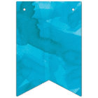 Turquoise Blue Watercolor Happy Birthday