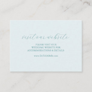 Turquoise Blue Wedding Details Cards