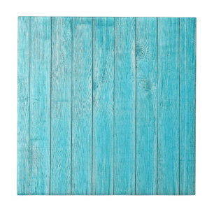 Turquoise Blue Wood Wall Texture Tile