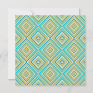Turquoise Blues Alternative Diamond Pattern Holiday Card