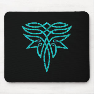 Turquoise Boot Boot Stittching Western Cowgirl Wom Mouse Pad